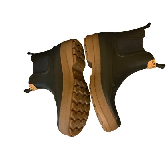 Sperry Mens Waterproof Rubber Chelsea Boots Brown Size 9M Durable outdoor rain - Picture 13 of 13